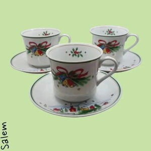 Salem flat cup & saucer set of 6 pcs